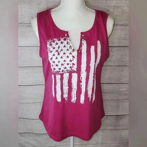 American flag sleeveless top Size Medium